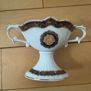 Vintage Bacchus T. Limoges Elegant White and Gold Porcelain Vase